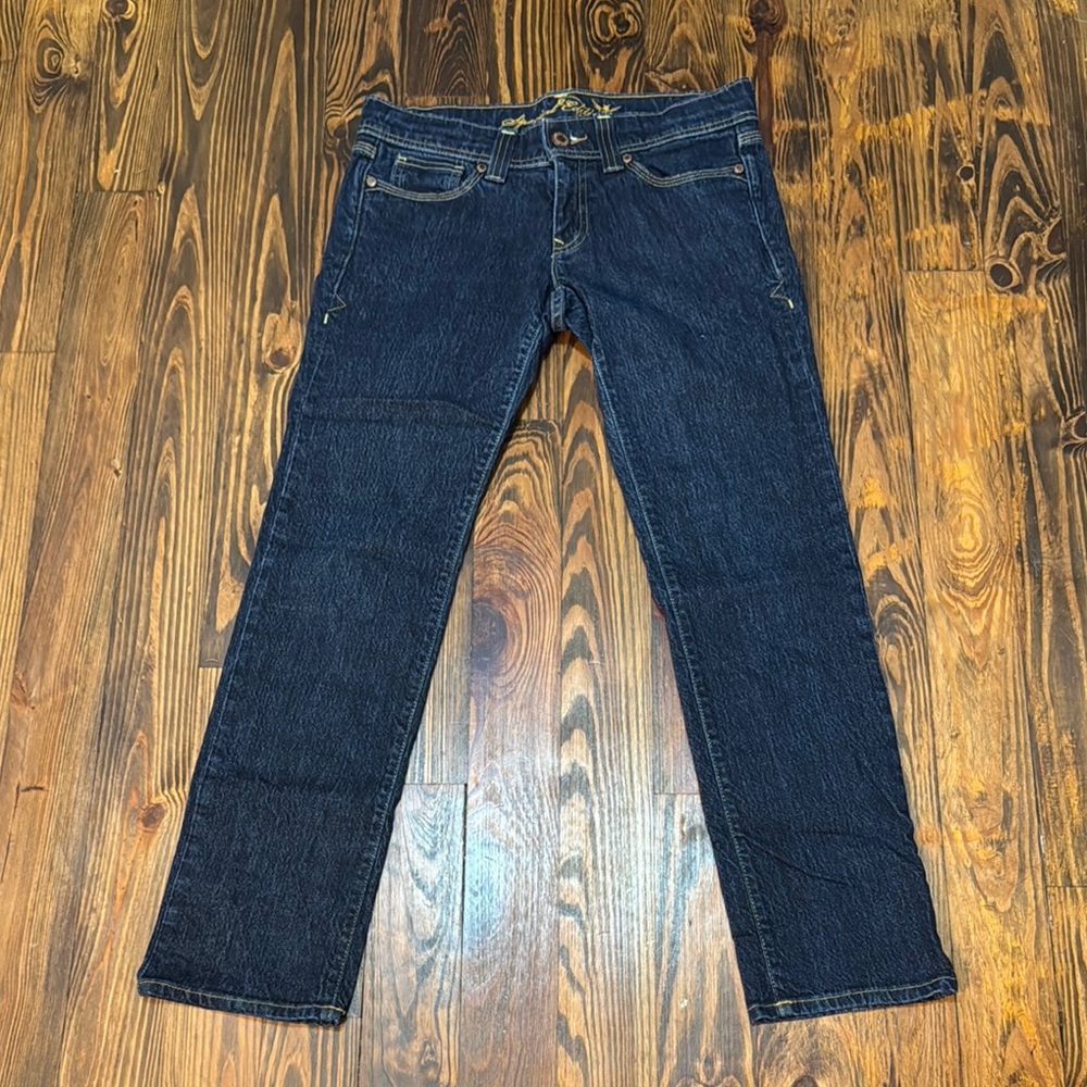 Old Navy Women's Straight Leg Jeans - Dark Blue Size 6 Short
